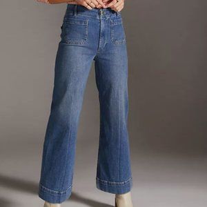 Anthropologie Pilcro The Skipper Cropped Wide Leg Denim Jeans